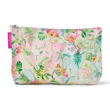Cosmetic Bag | Tiki Island | Linen Cotton | Large Cosmetic Bag | Tiki Island | Linen Cotton | Large
